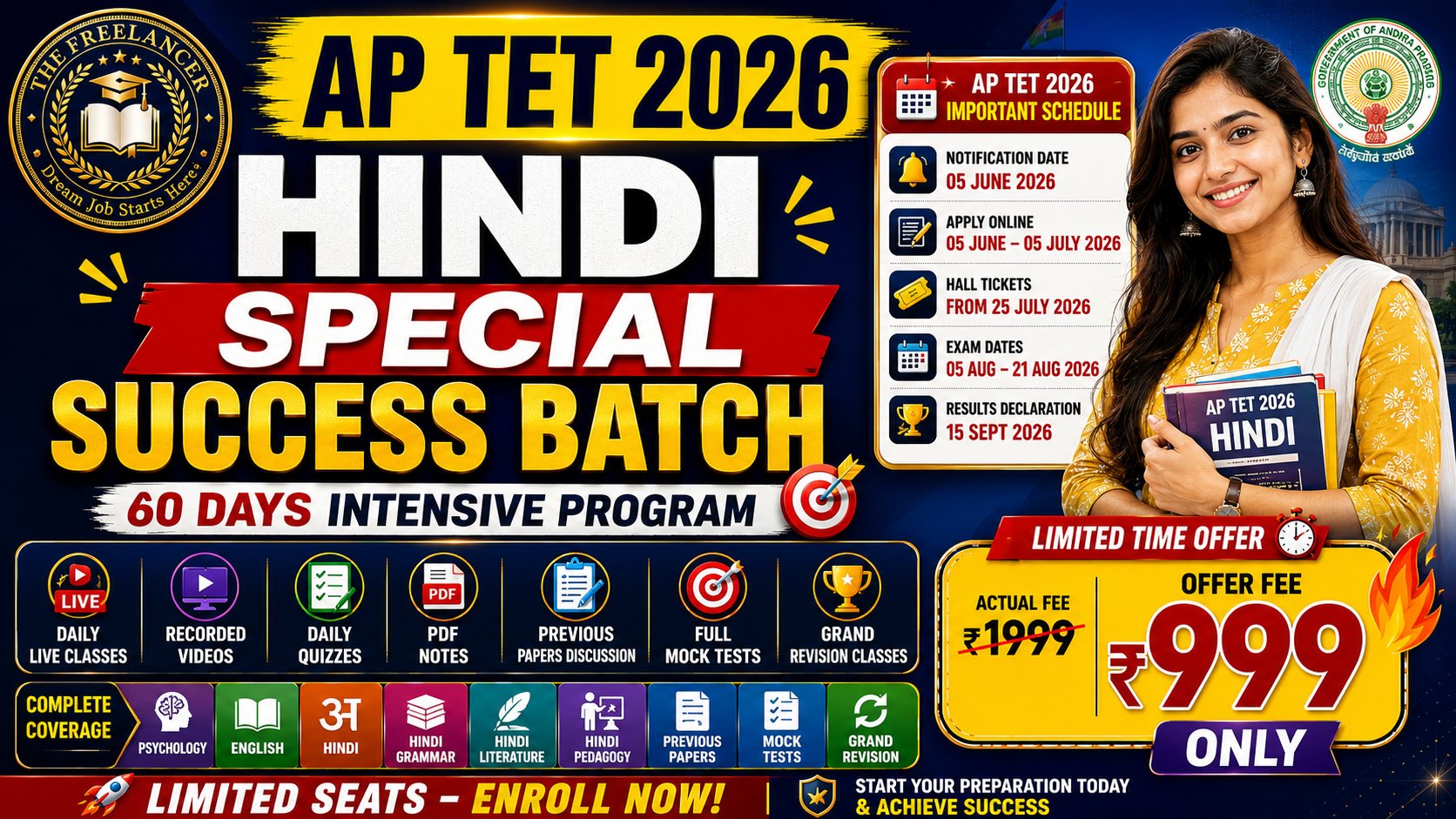 JUNE 2026 60 DAYS BATCH AP TET 2026 Hindi Complete Course